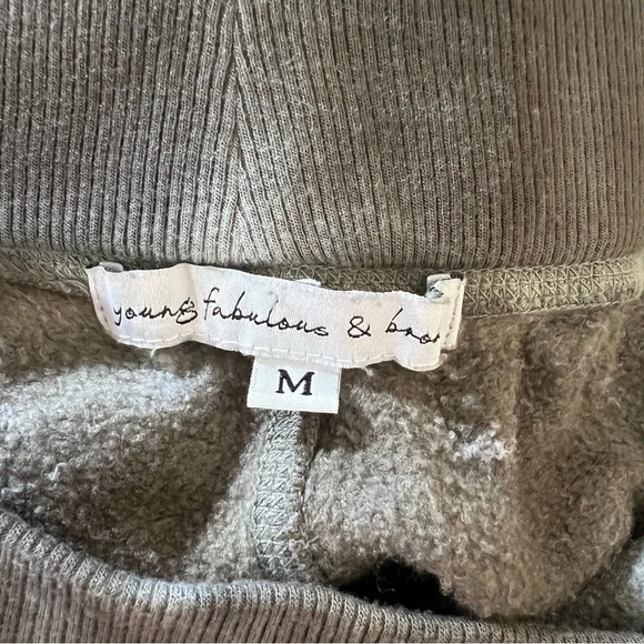 Young Fabulous & Broke Tie Dye Sweatpants Size Medium Olive Green Blue Pull On - Picture 7 of 7